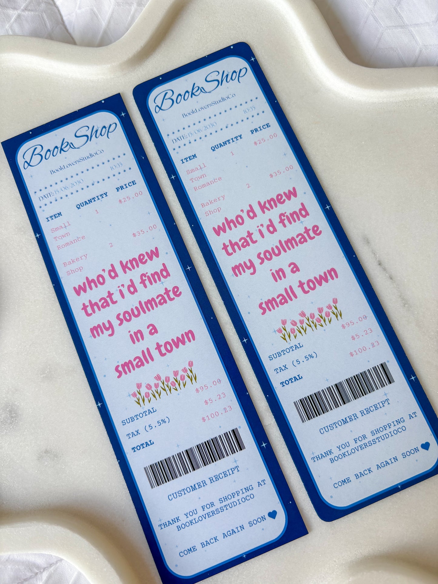 Small Town Romance Receipt Bookmark