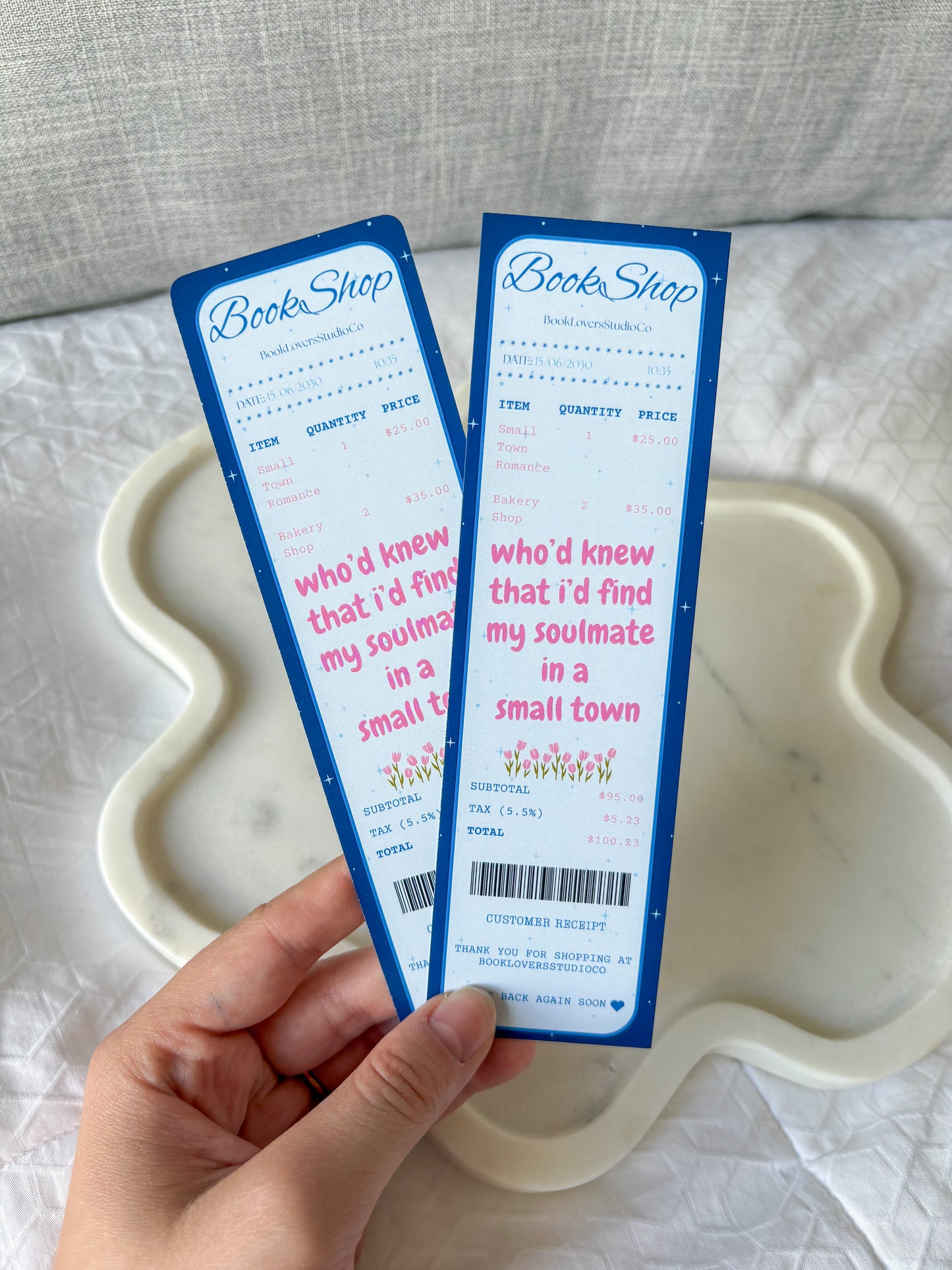 Small Town Romance Receipt Bookmark