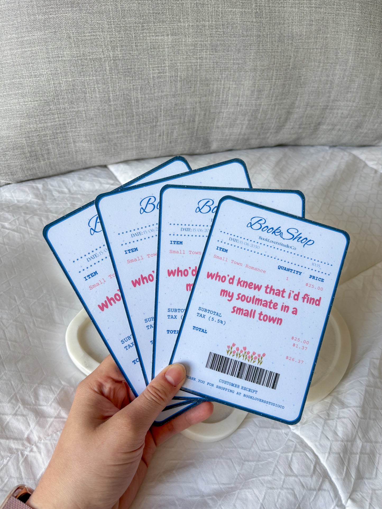 Small Town Romance Receipt Kindle Insert