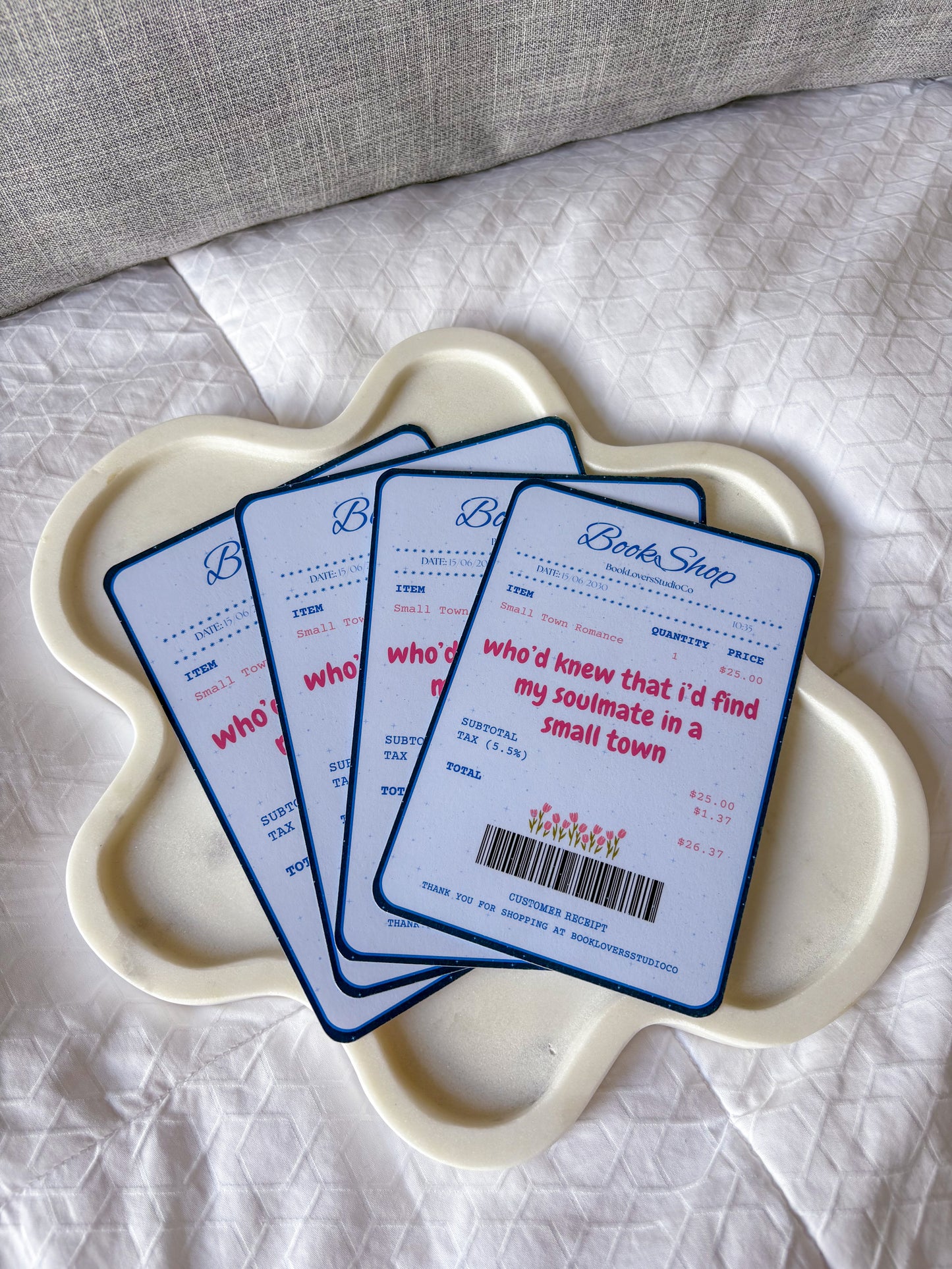 Small Town Romance Receipt Kindle Insert