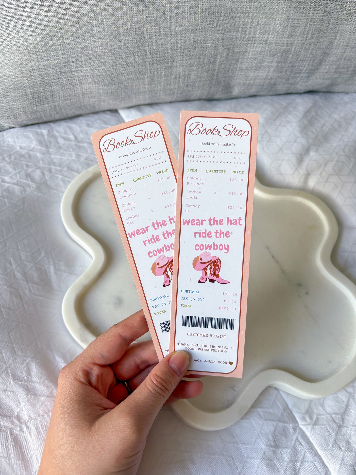 Cowboy Romance Receipt Bookmark