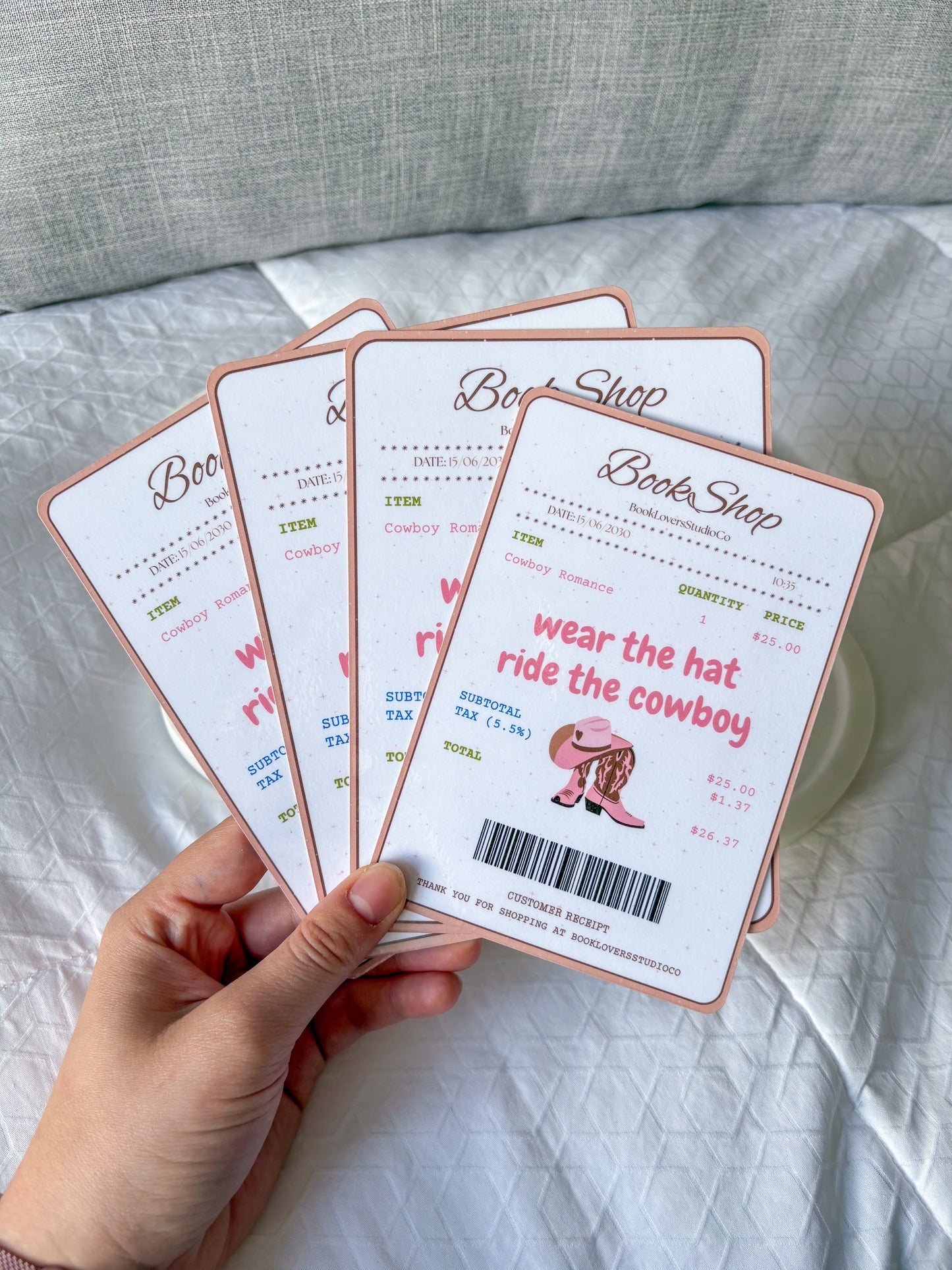 Cowboy Romance Receipt Kindle Insert
