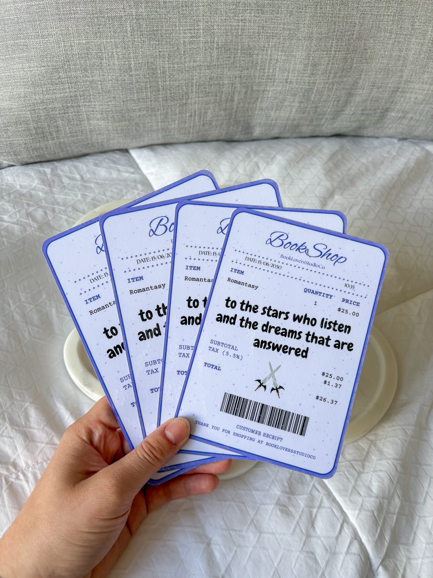 Romantasy Receipt Kindle Insert