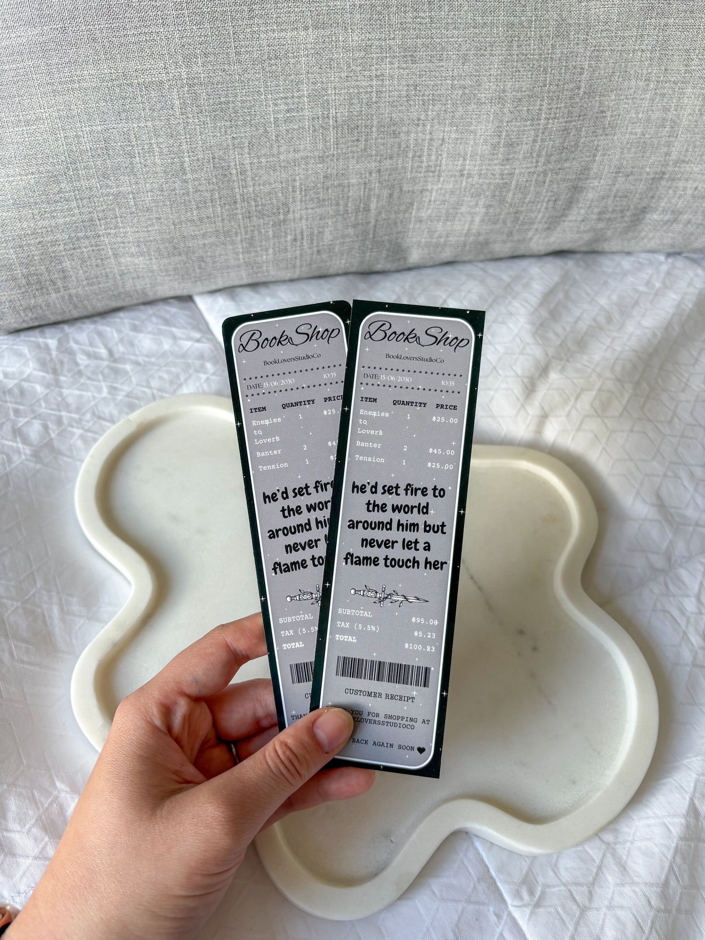 Enemies to Lovers Receipt Bookmark