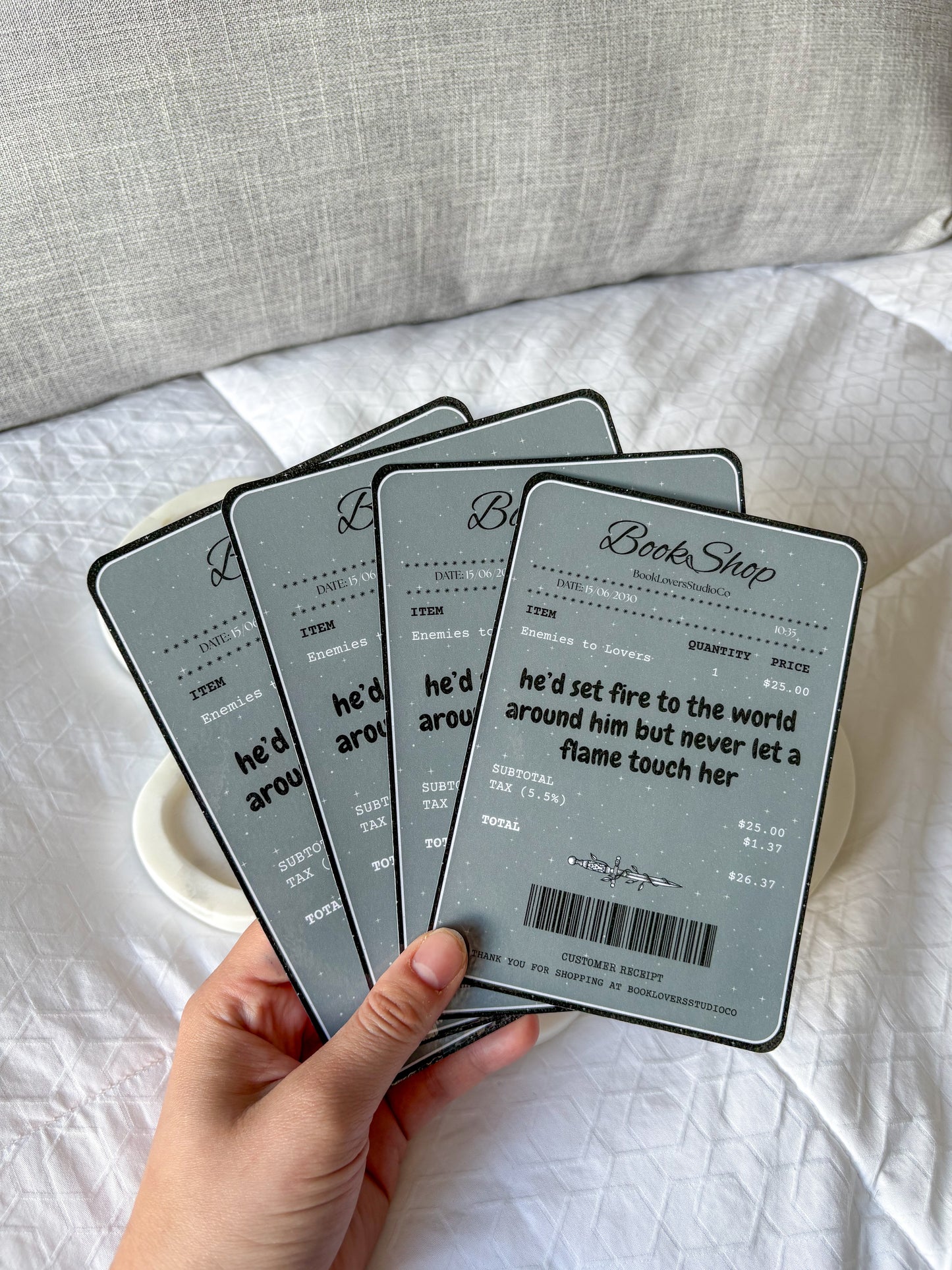 Enemies to Lovers Receipt Kindle Insert
