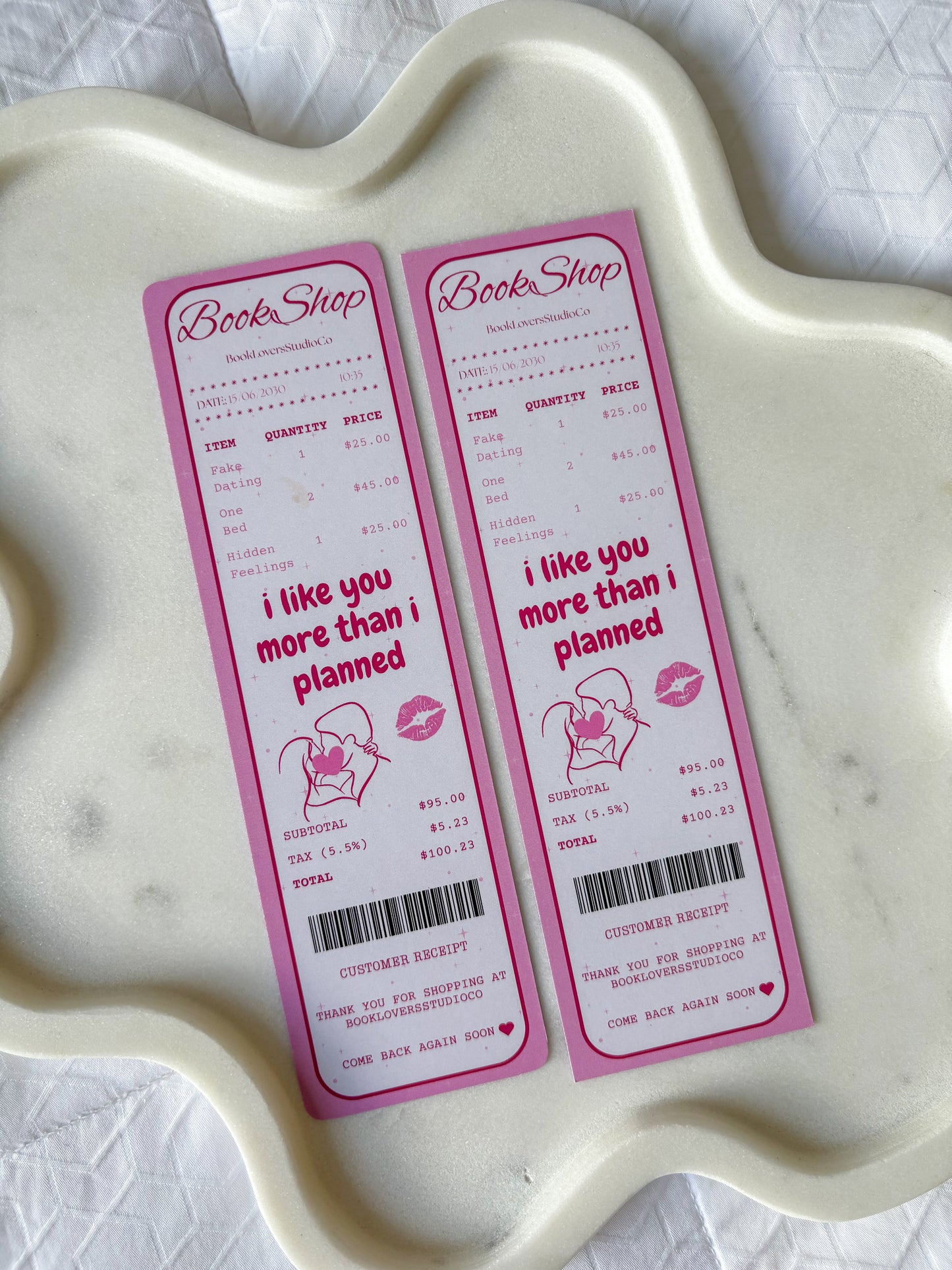 Fake Dating Receipt Bookmark