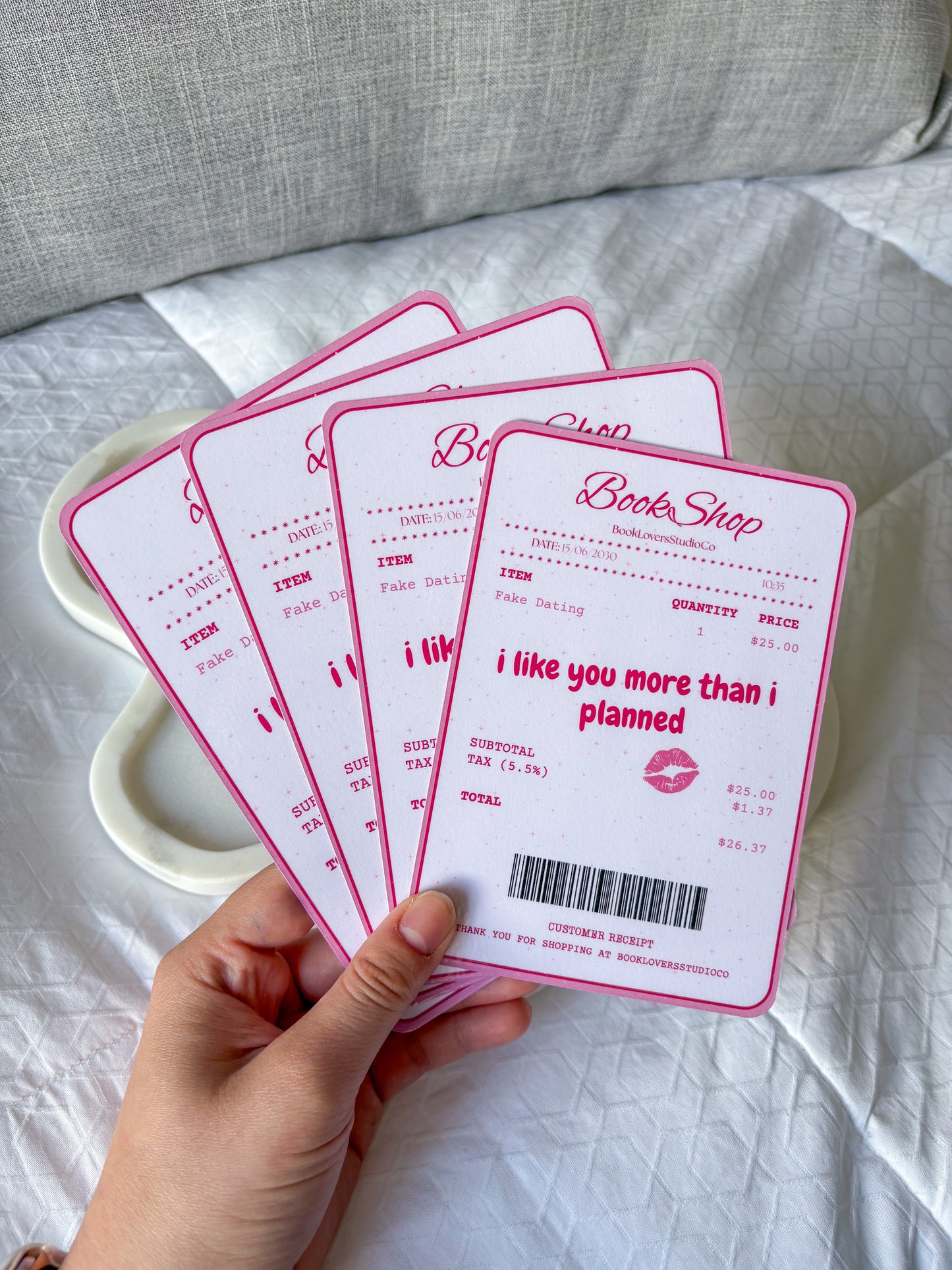 Fake Dating Receipt Kindle Insert