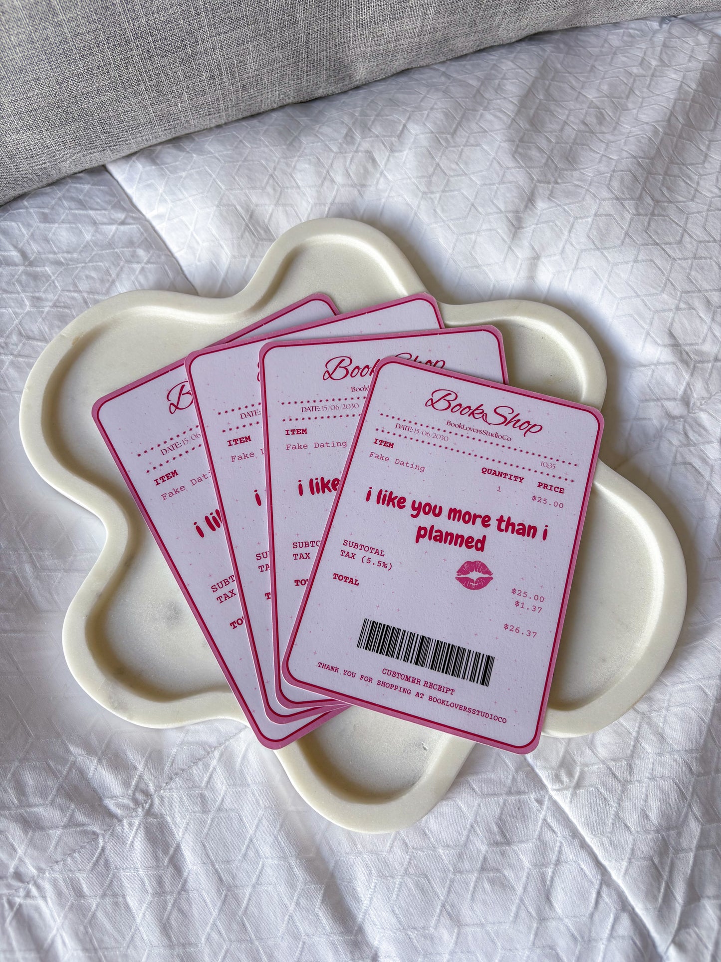 Fake Dating Receipt Kindle Insert