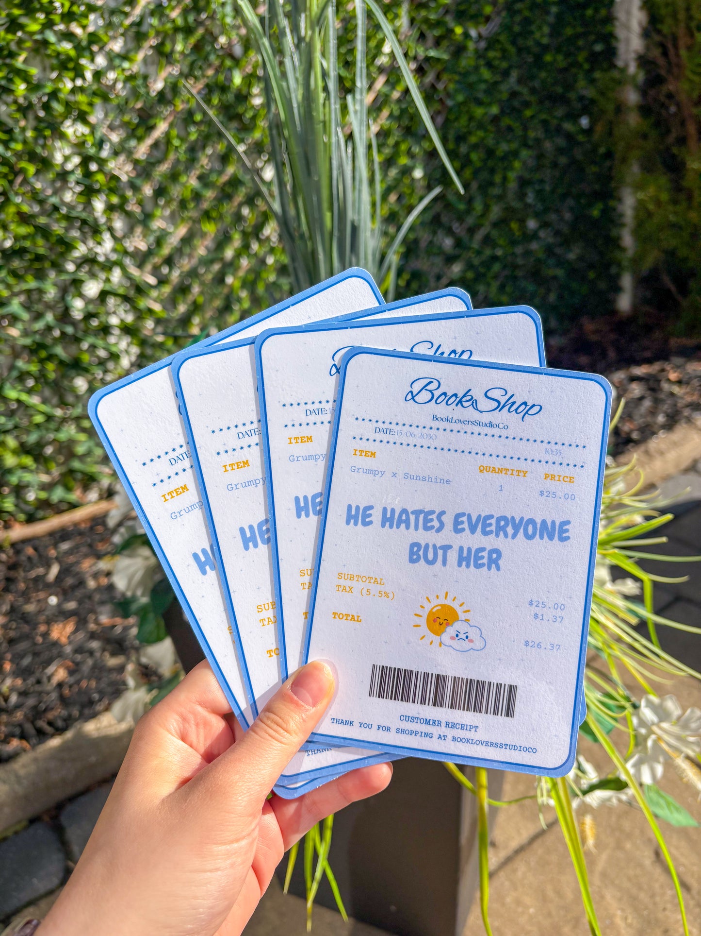 Grumpy x Sunshine Receipt Kindle Insert