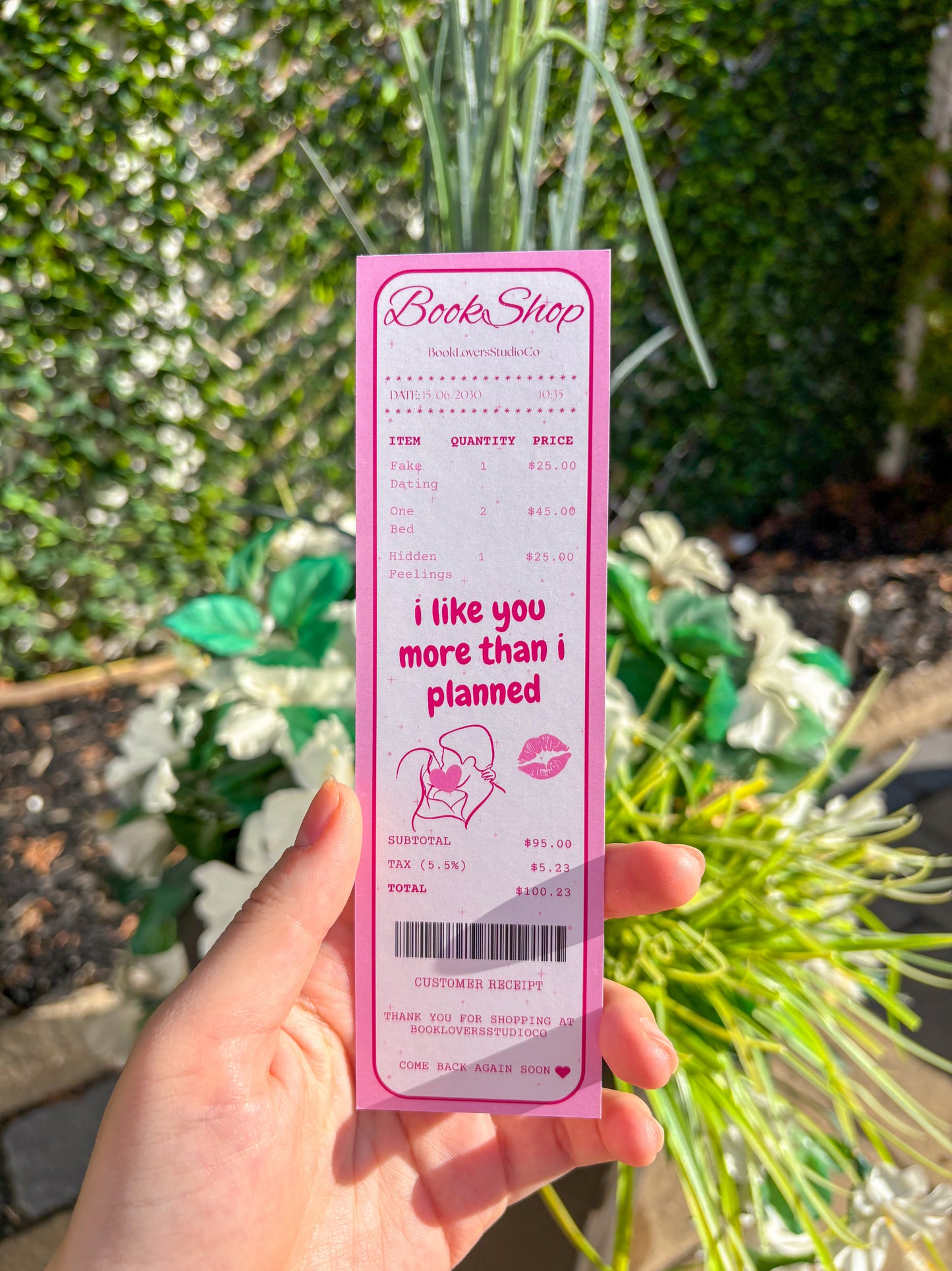 Fake Dating Receipt Bookmark