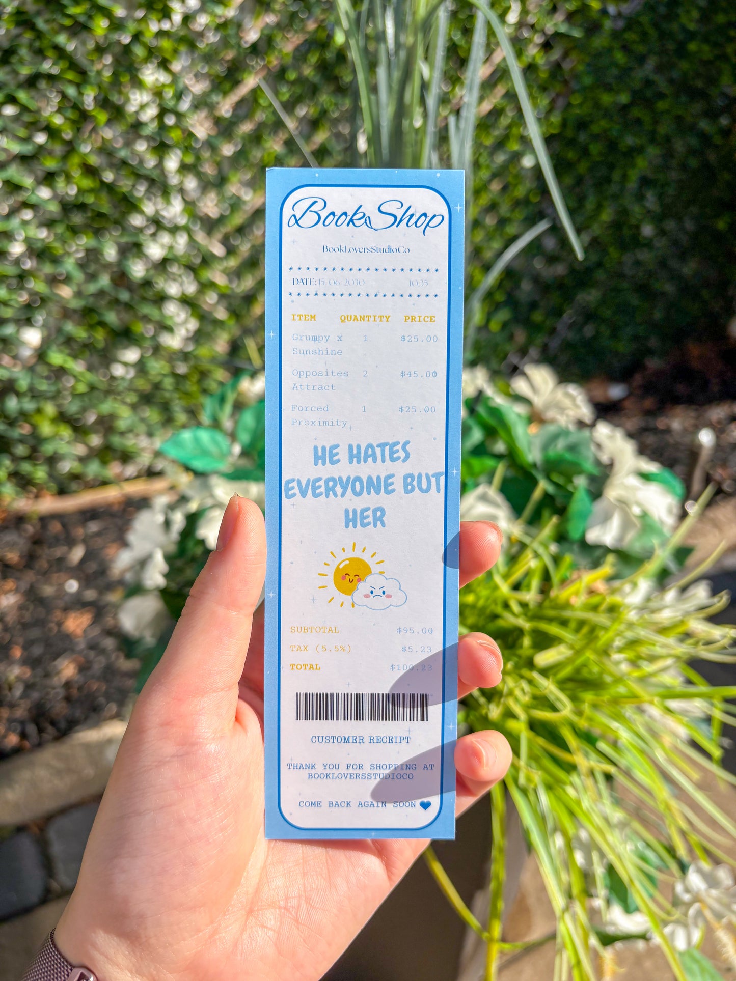 Grumpy x Sunshine Receipt Bookmark