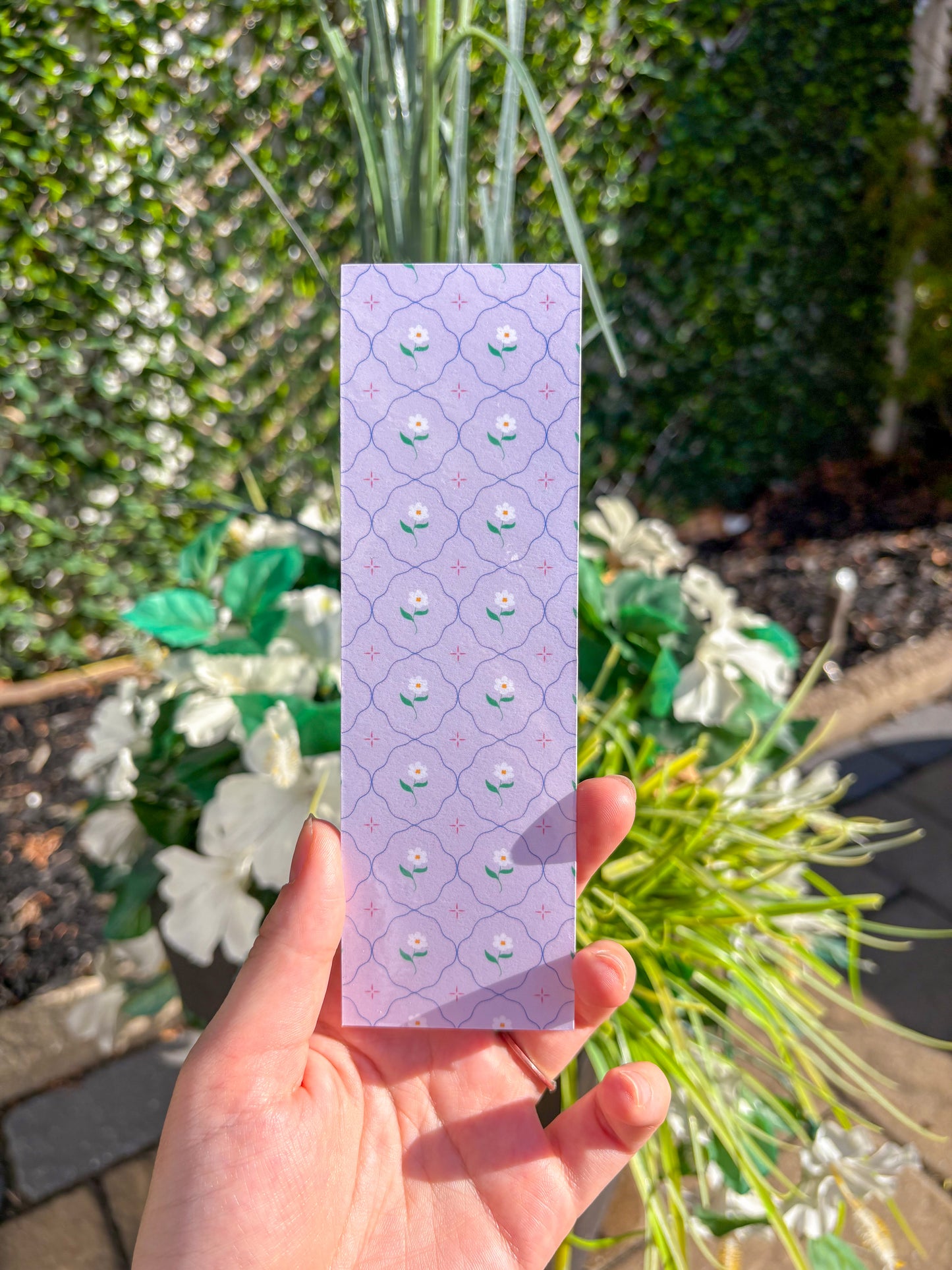 Diamond Flowers Bookmark