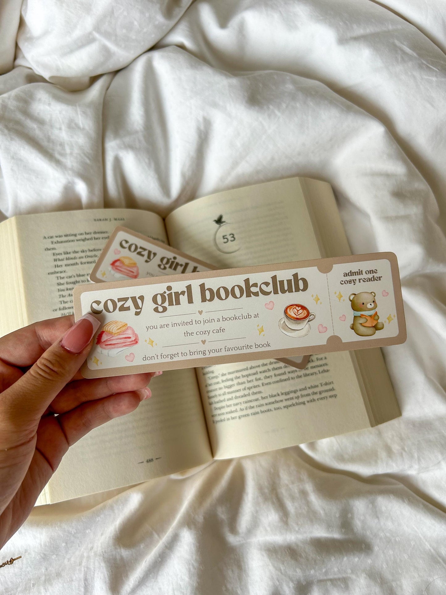 Cozy Girl Bookclub Bookmark