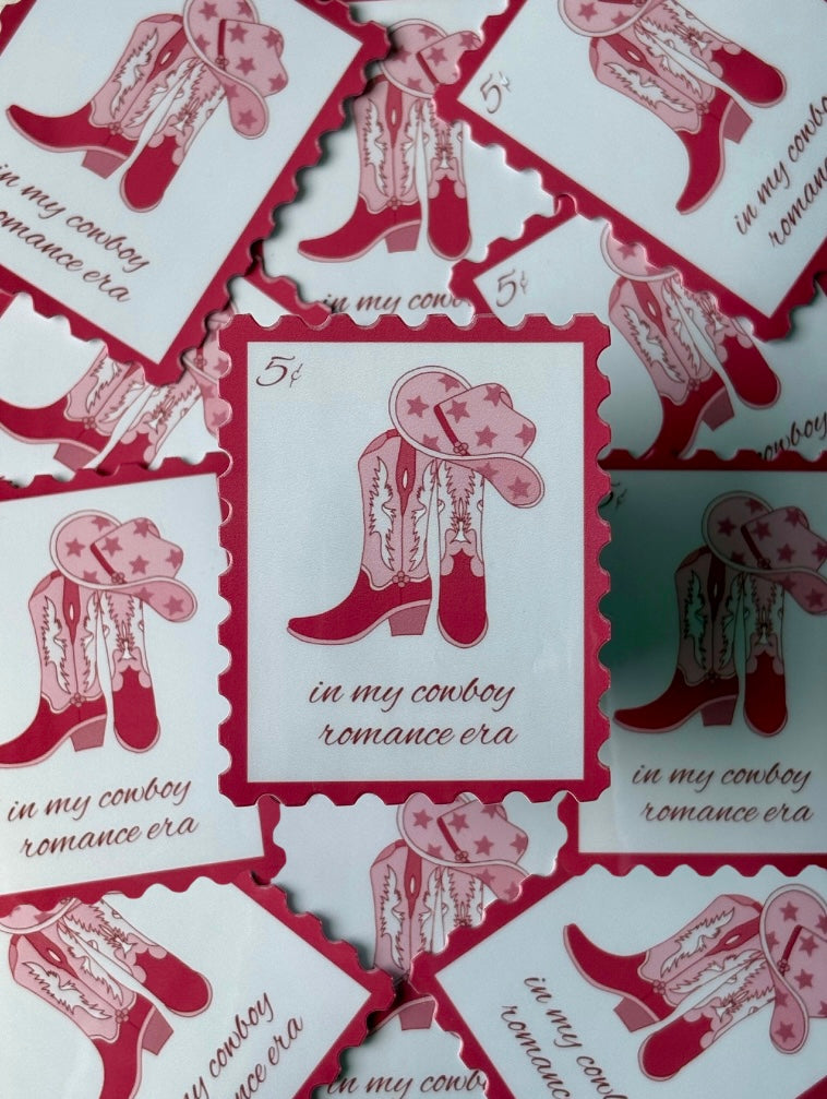 In My Cowboy Romance Era Sticker