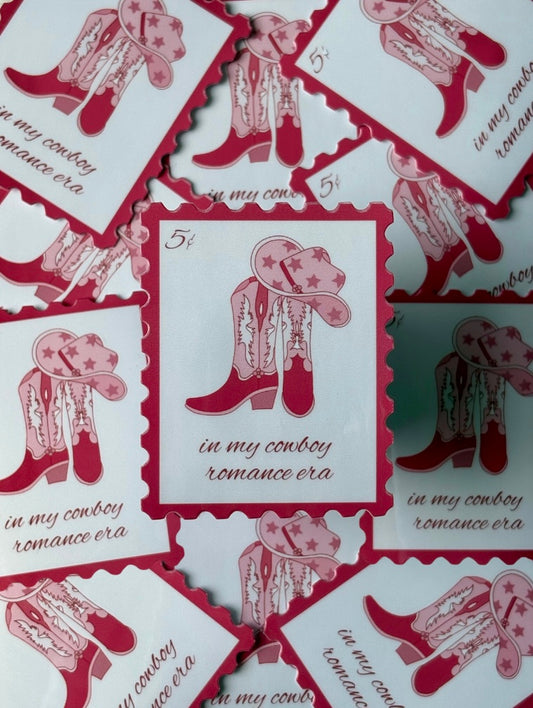 In My Cowboy Romance Era Sticker